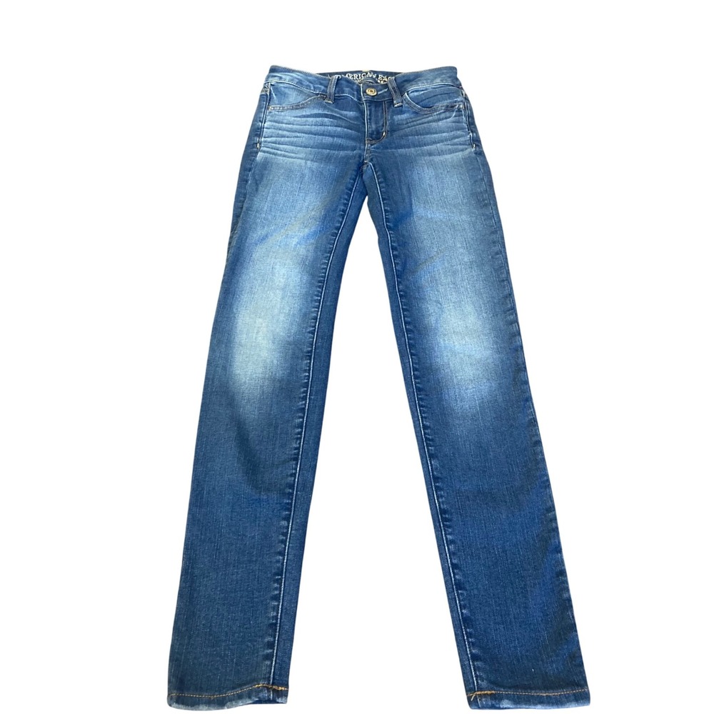 American Eagle Jeggings Stretch X4 Denim Jeans Womens Size 00 Regular‎